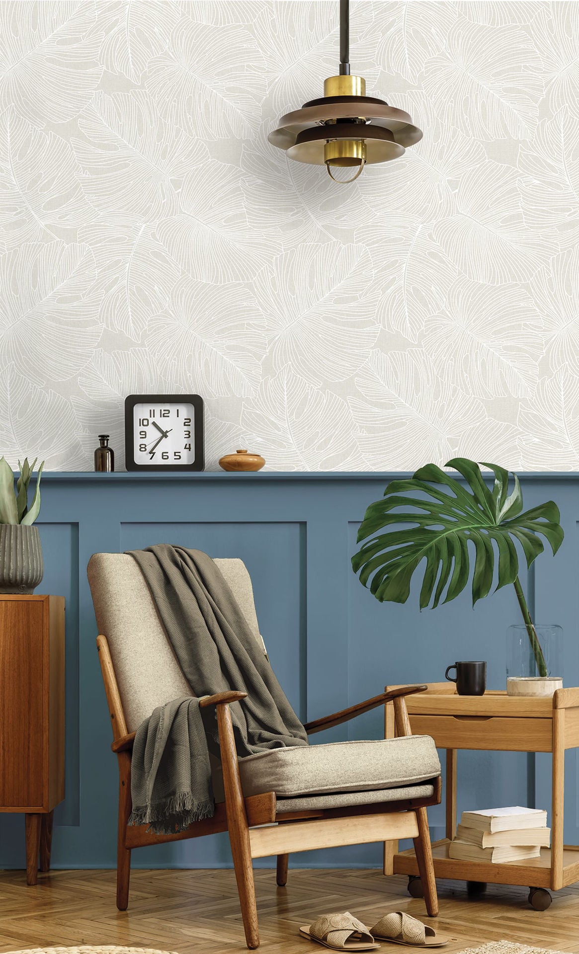Tarra Monstera Leaf Wallpaper
