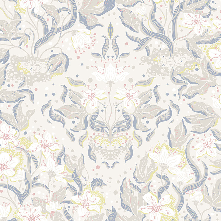 Lisa Floral Damask Wallpaper