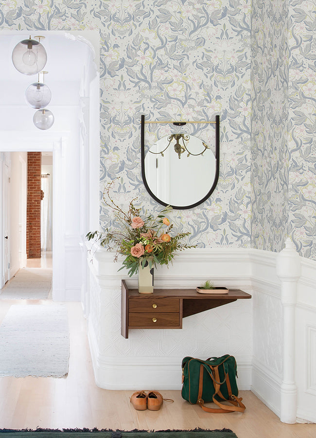 Lisa Floral Damask Wallpaper
