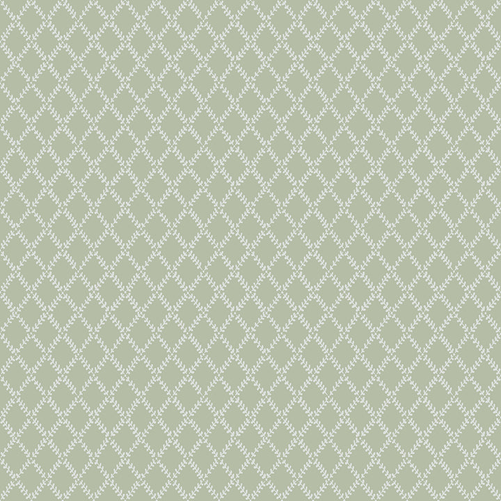 Trevor Leaf Trellis Wallpaper