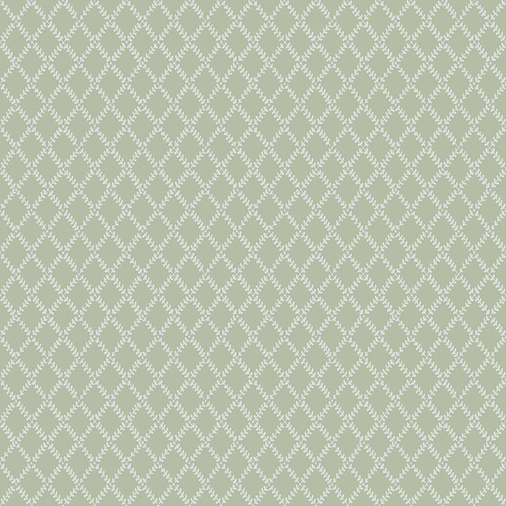 Trevor Leaf Trellis Wallpaper