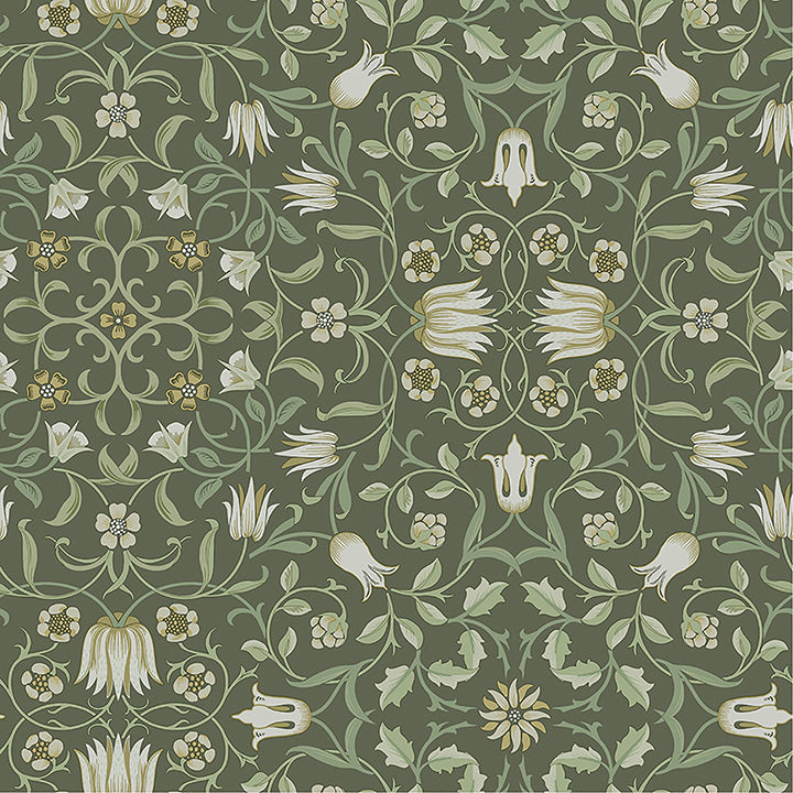Holland Park Blue Floral Wallpaper