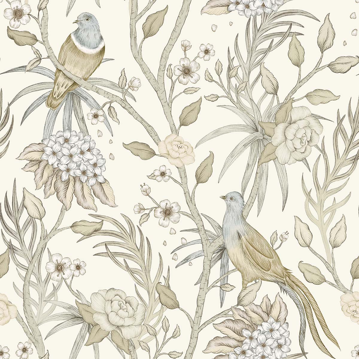Maharaja Birds- Daisy Bennett Wallpaper