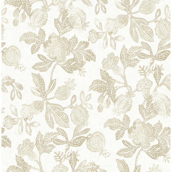 Beach Rose Floral Wallpaper