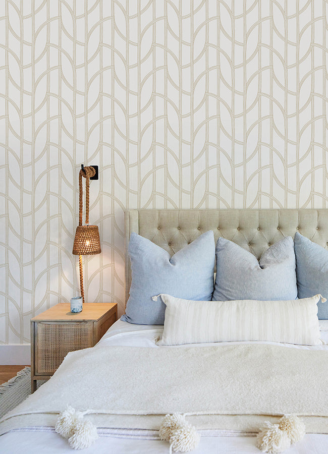 Salvo Curved Trellis Wallpaper