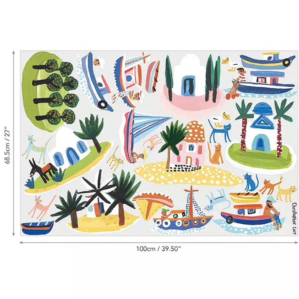 Picturebook Island Hopping Wall Decals