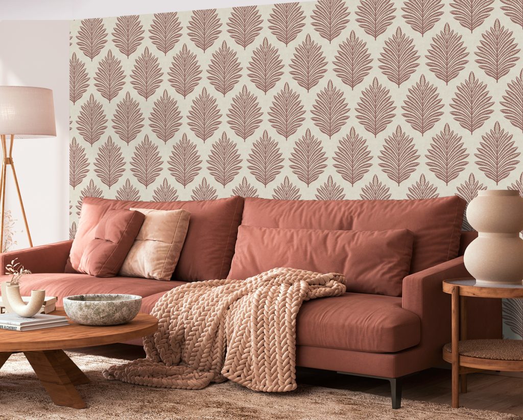 Palm Damask Wallpaper