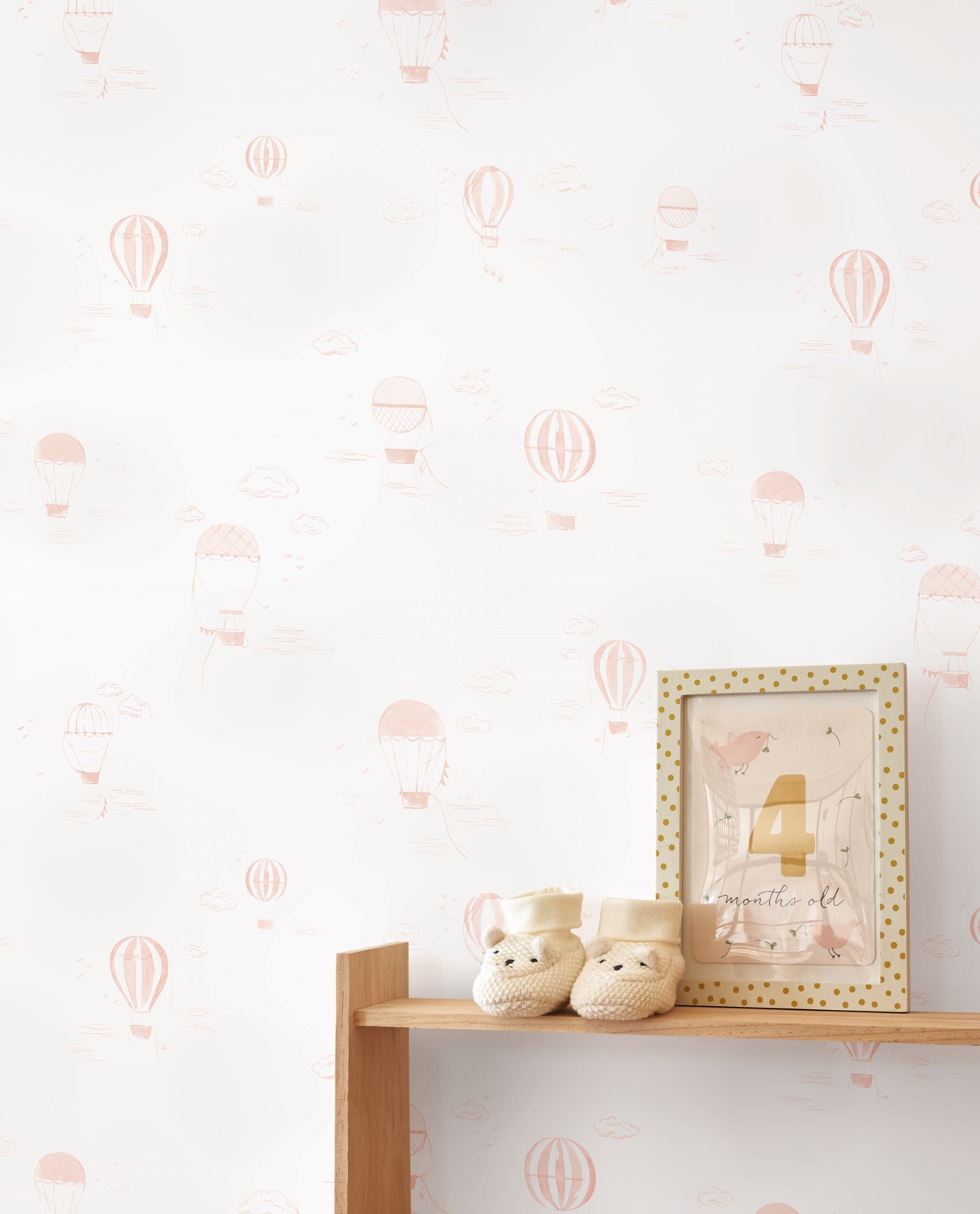 In the Clouds Balloon Wallpaper