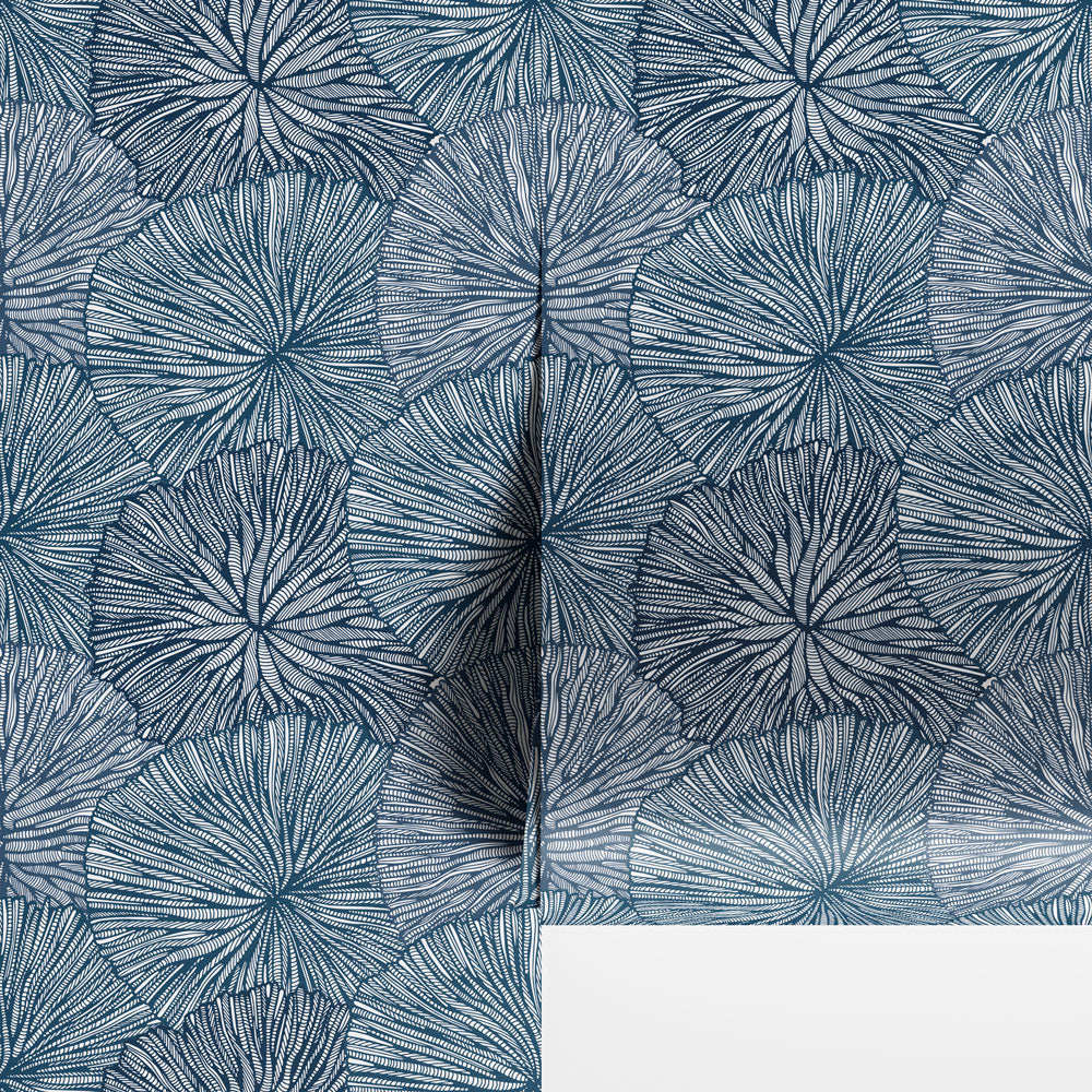 Coral Medal Weave Wallpaper