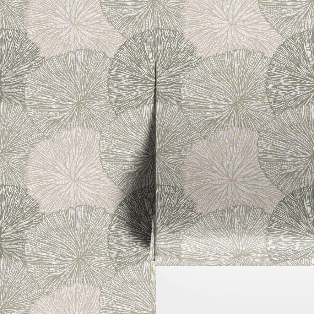 Coral Medal Weave Wallpaper