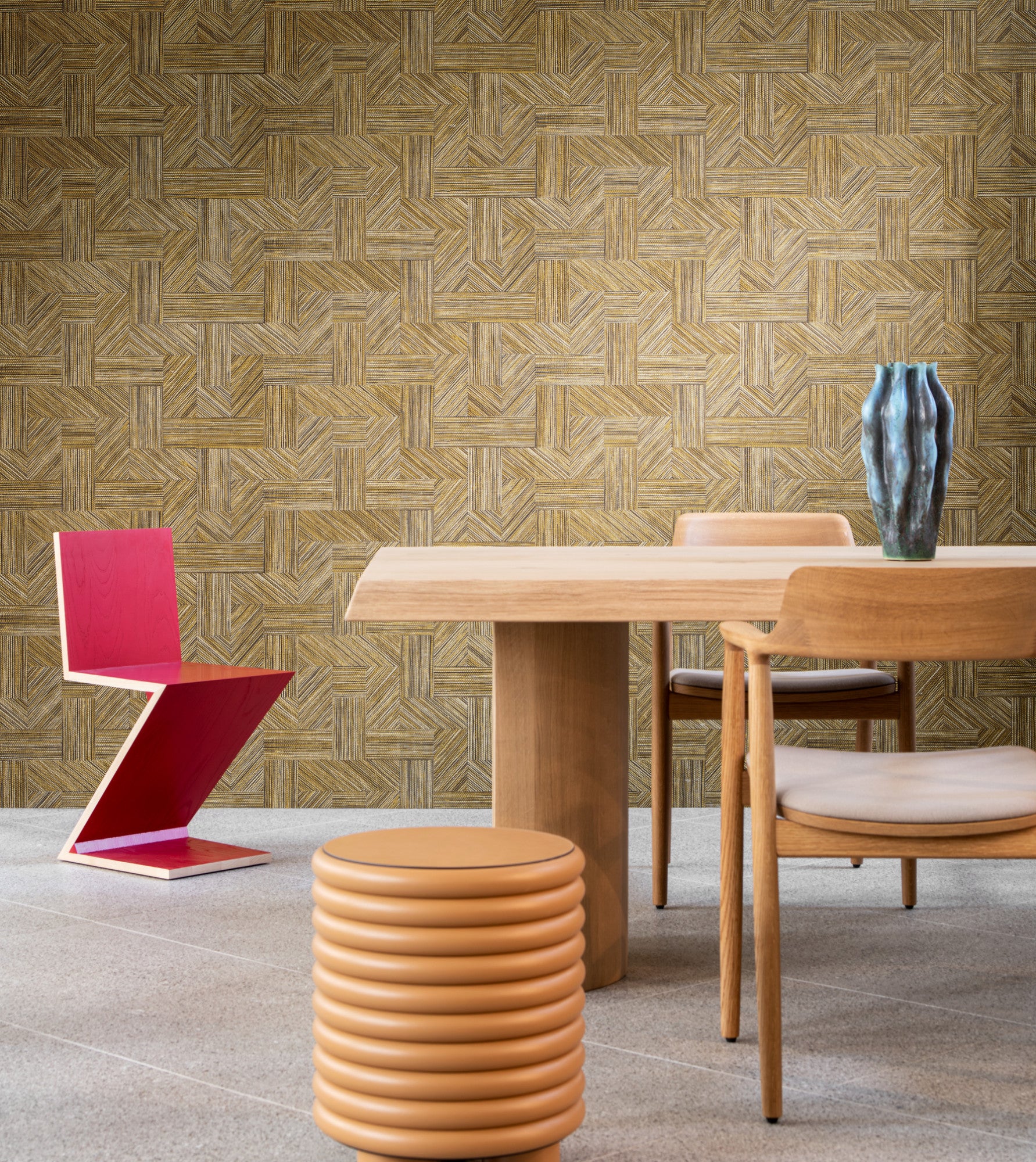 Intarsio Geometic Wallpaper