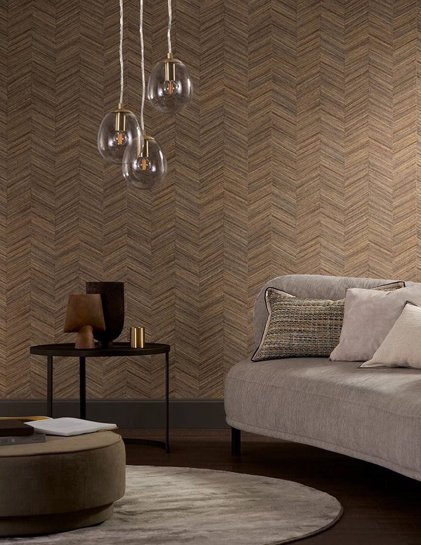 Ocotea Herringbone Wallpaper