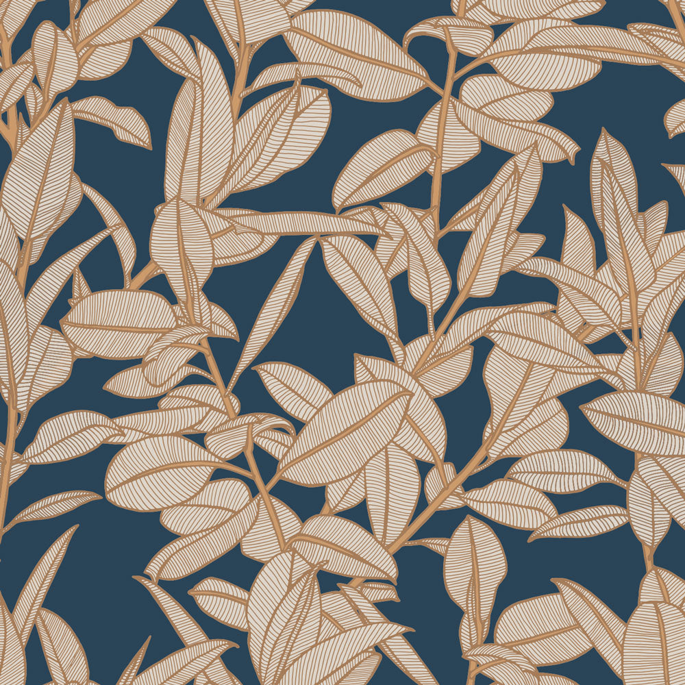 Rubbery Leaf Wallpaper