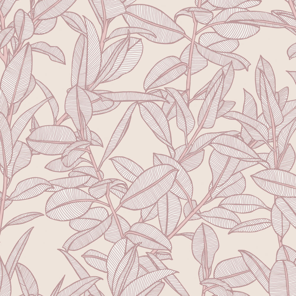 Rubbery Leaf Wallpaper