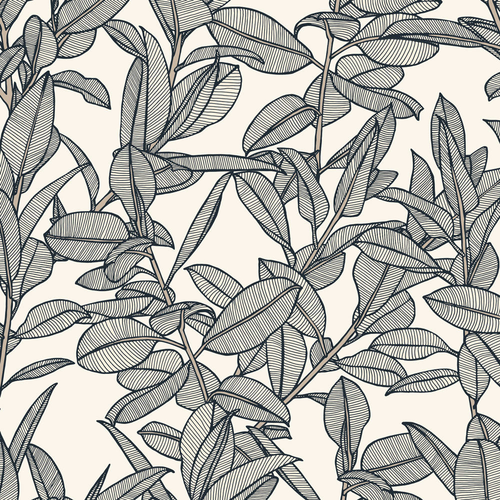 Rubbery Leaf Wallpaper