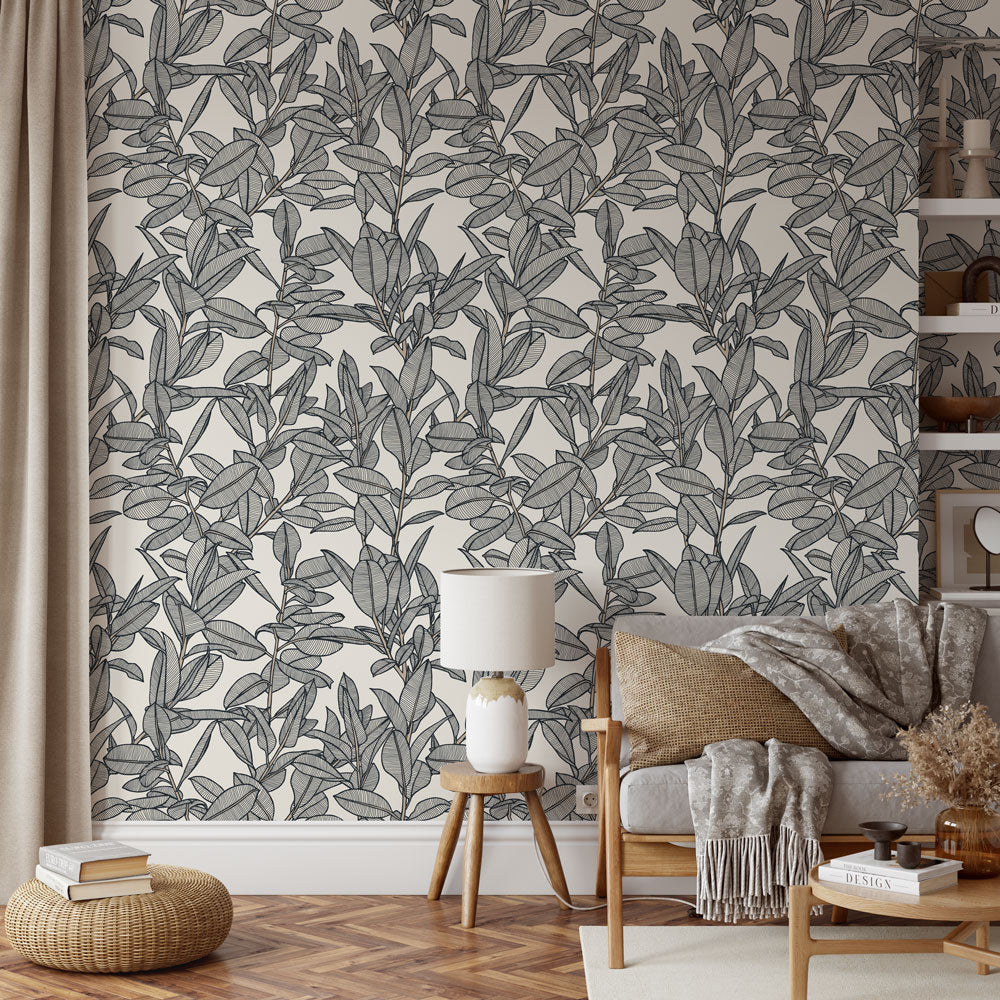 Rubbery Leaf Wallpaper