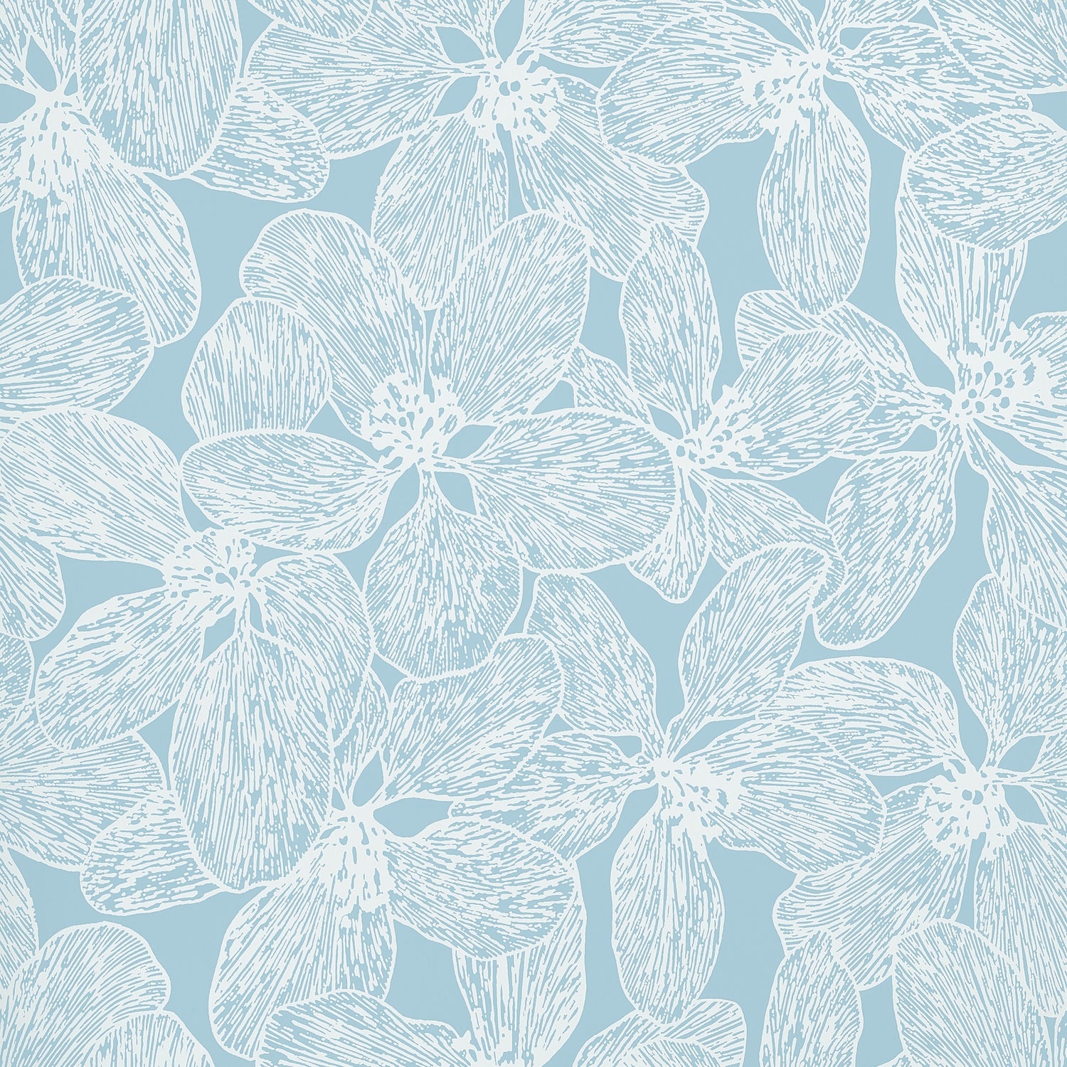 Island Orchid Floral Wallpaper