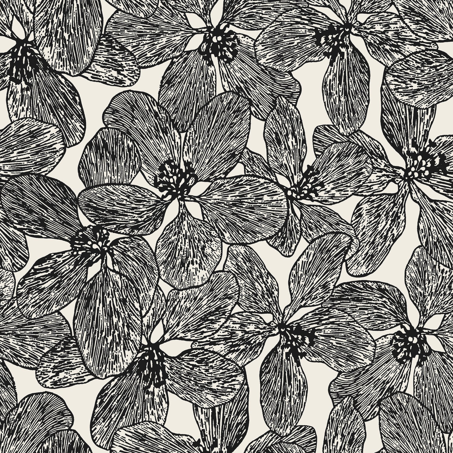 Island Orchid Floral Wallpaper