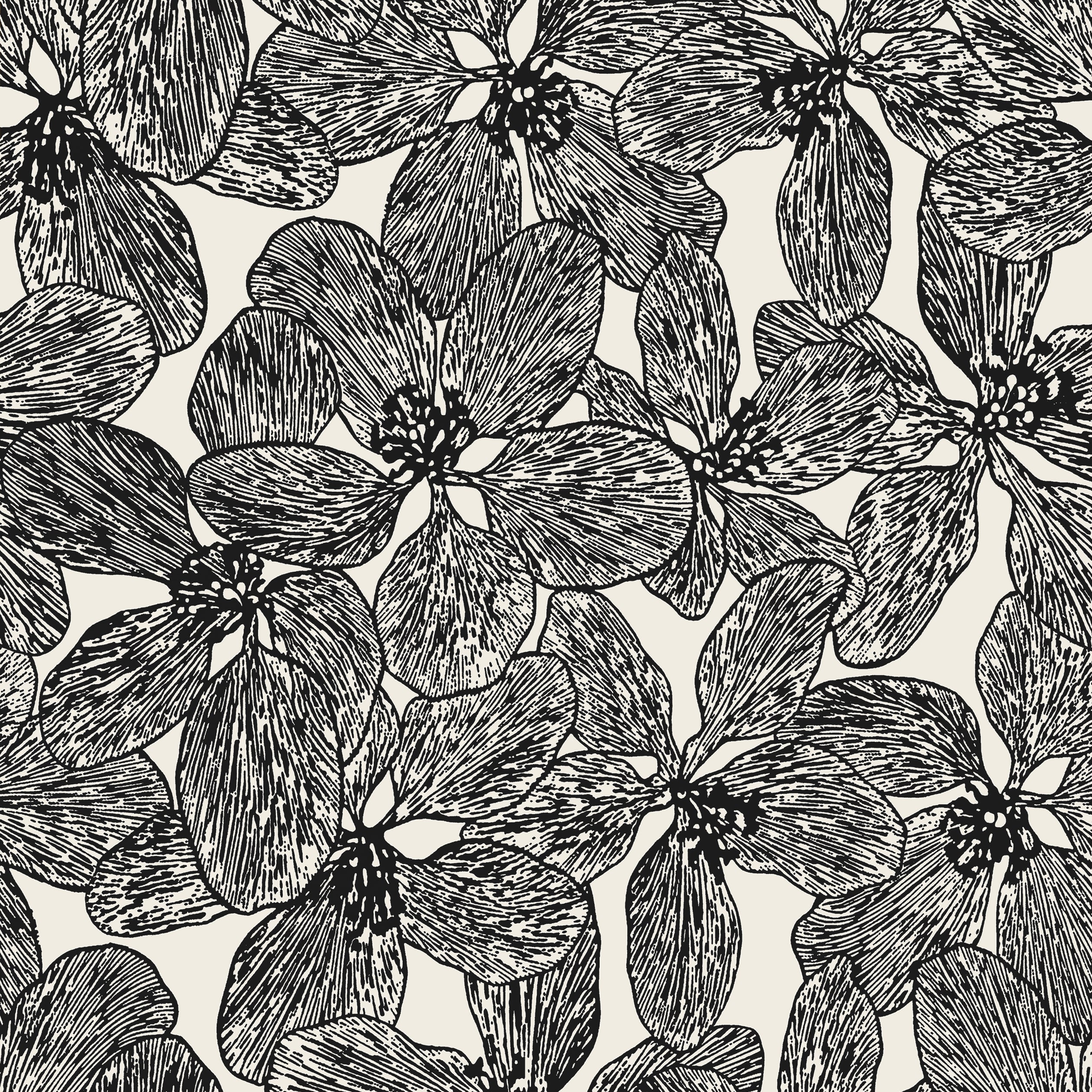 Island Orchid Floral Wallpaper
