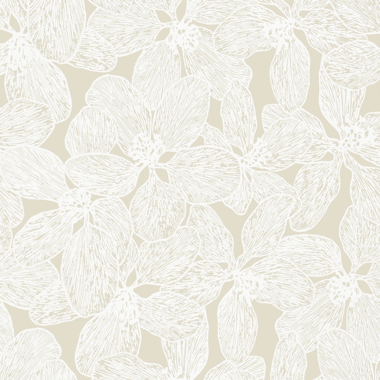 Island Orchid Floral Wallpaper