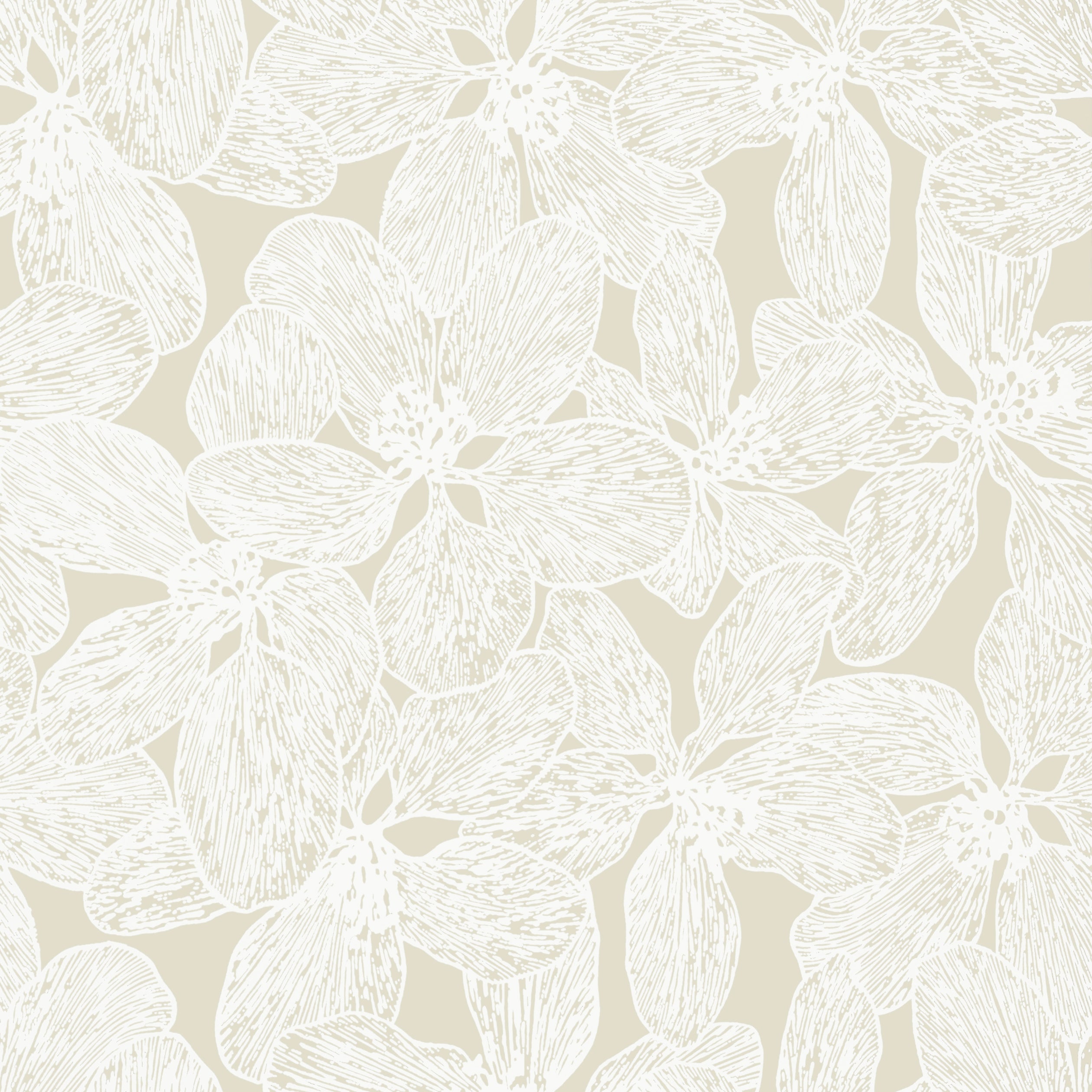 Island Orchid Floral Wallpaper