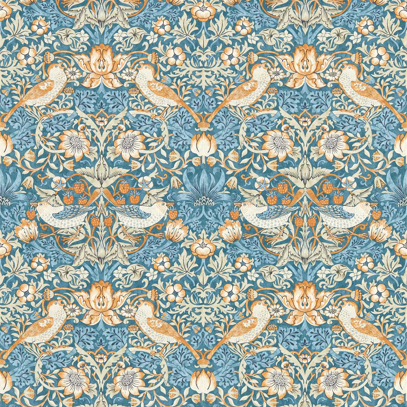 Strawberry Thief Wallpaper by William Morris