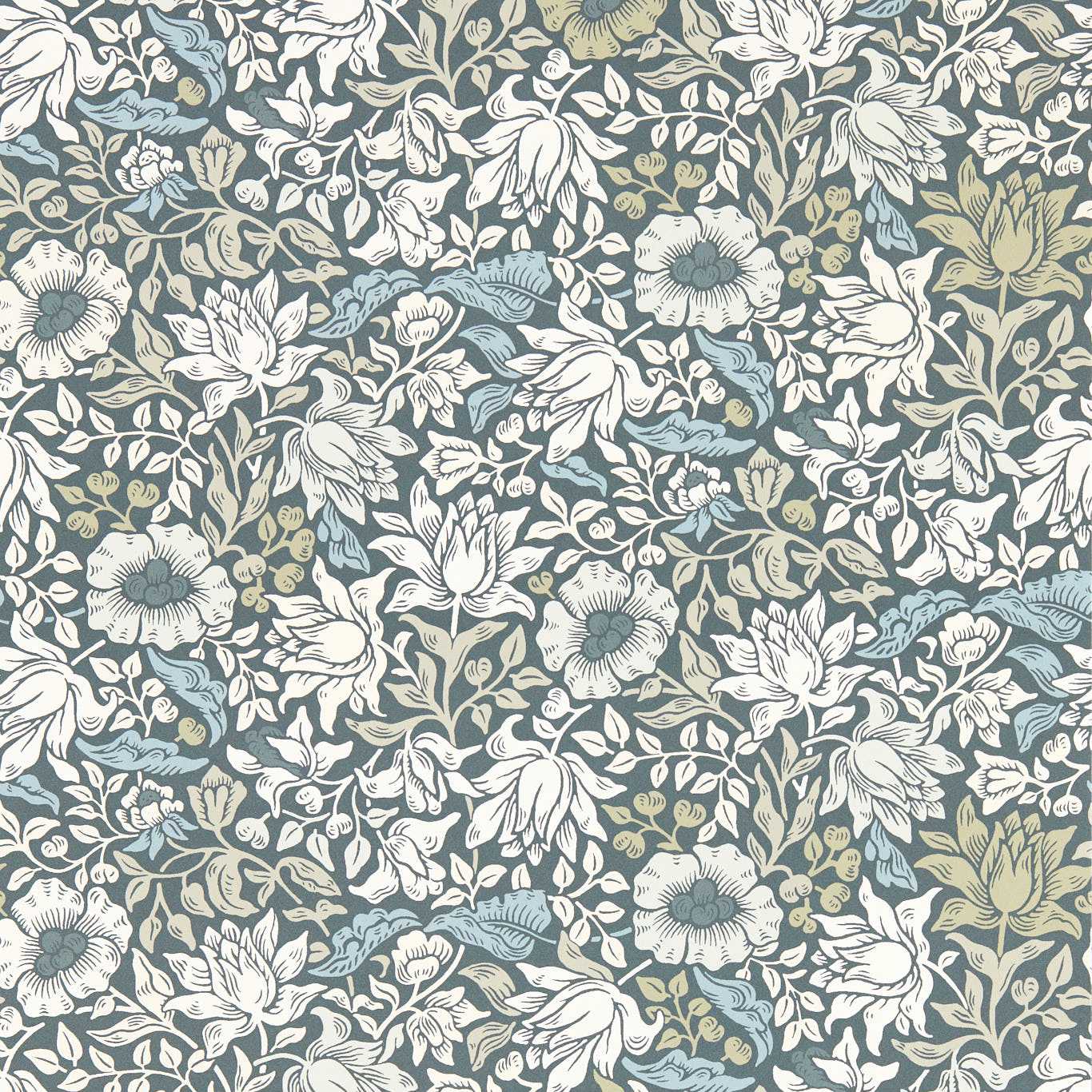Mallow Wallpaper by William Morris