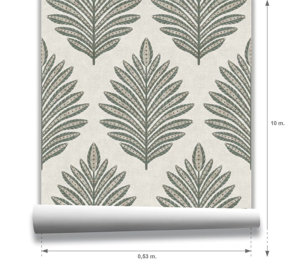 Palm Damask Wallpaper