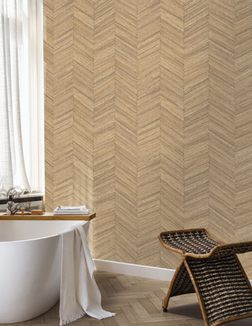Ocotea Herringbone Wallpaper