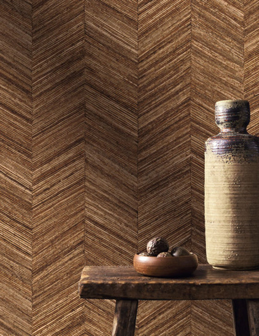 Ocotea Herringbone Wallpaper