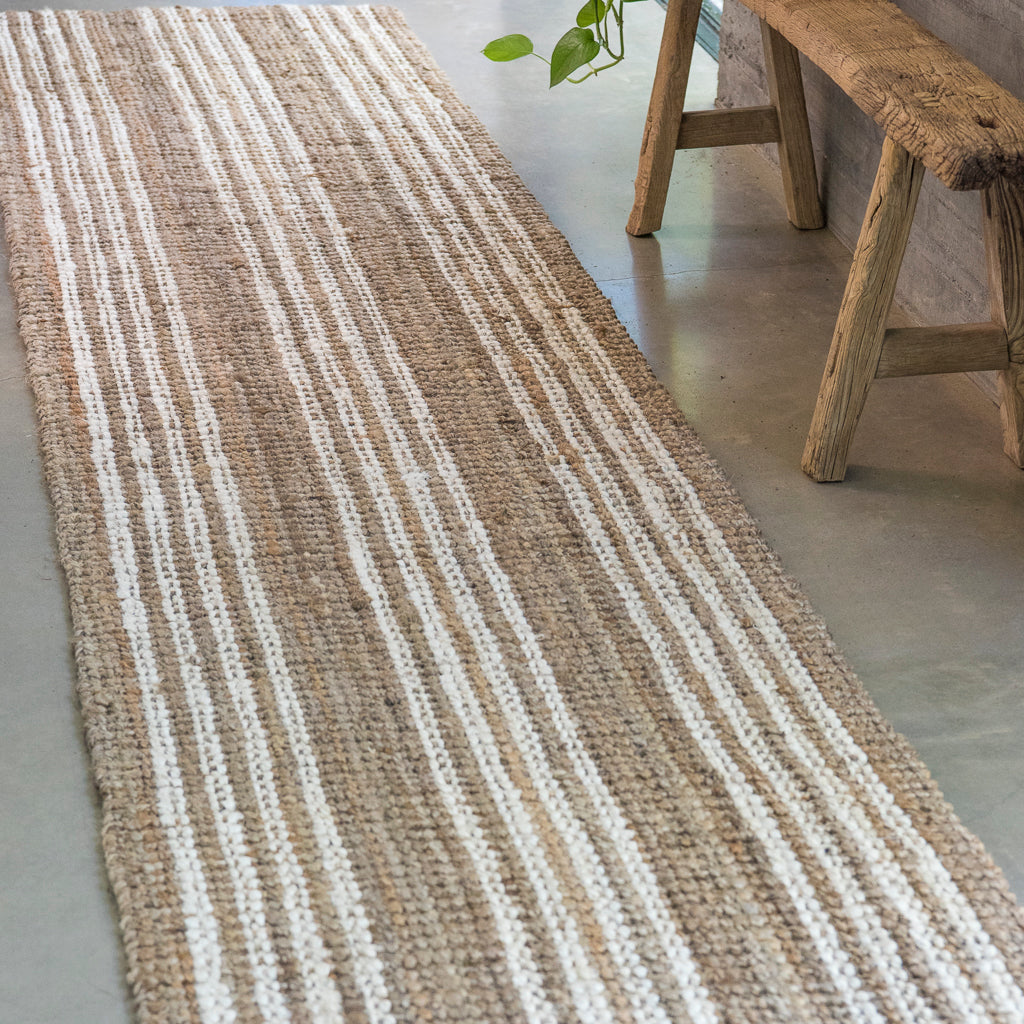 Osbourne Stripe Jute Rugs, Runners & Mats