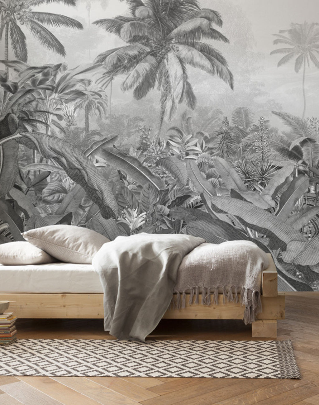 Amazonia Black and White Mural