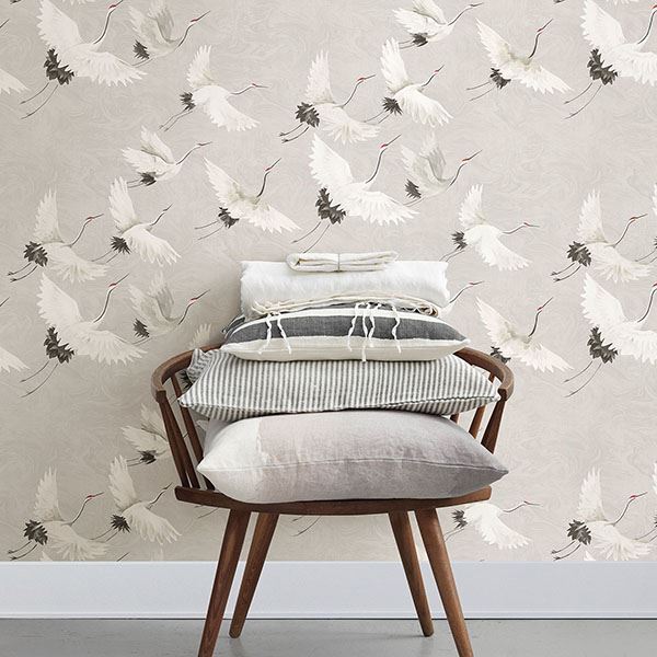 Windsong Crane Wallpaper