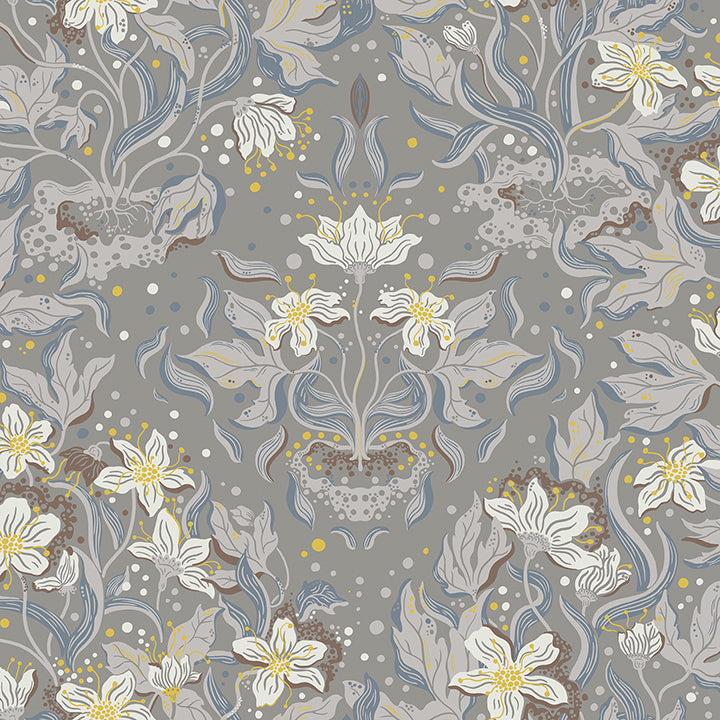 Lisa Floral Damask Wallpaper