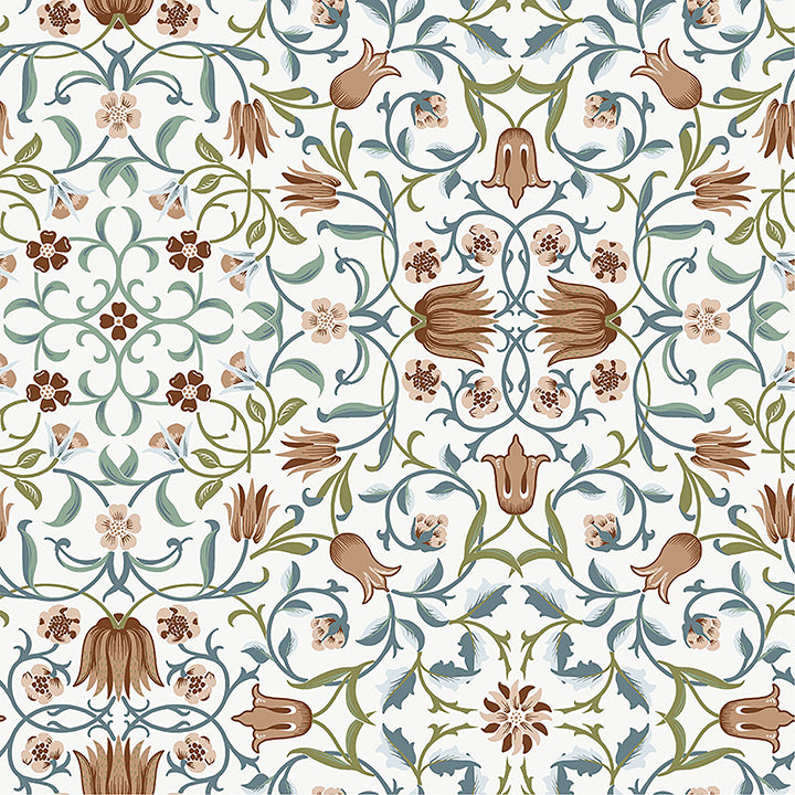Holland Park Blue Floral Wallpaper