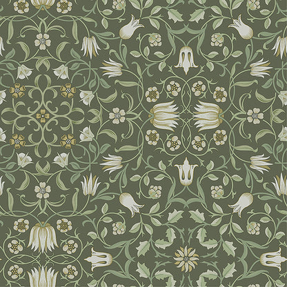 Holland Park Blue Floral Wallpaper