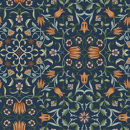 Holland Park Blue Floral Wallpaper