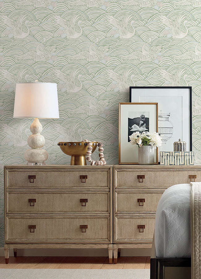 Egret Tidal Dance Wallpaper