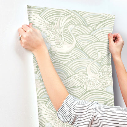 Egret Tidal Dance Wallpaper