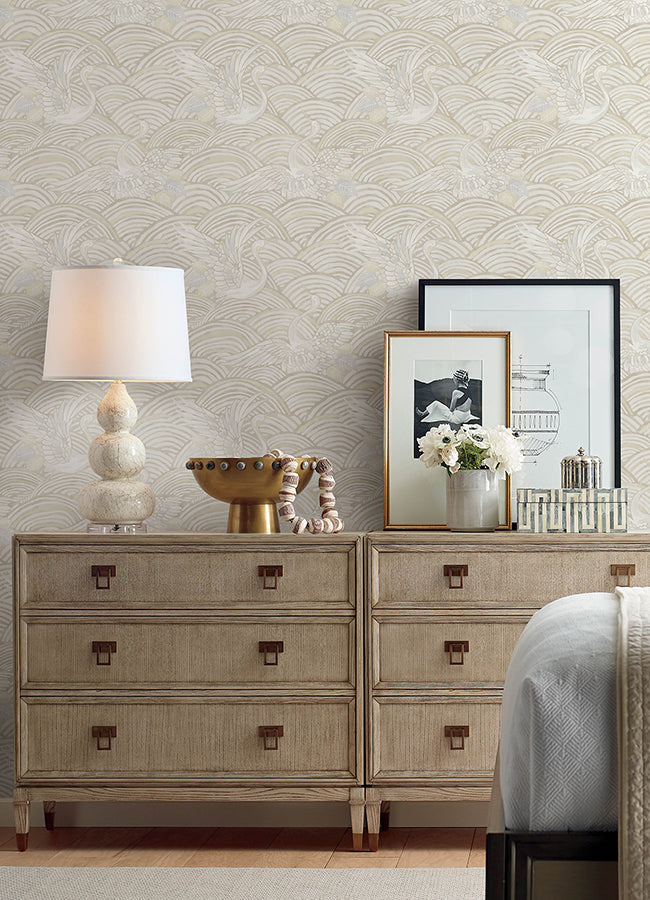 Egret Tidal Dance Wallpaper