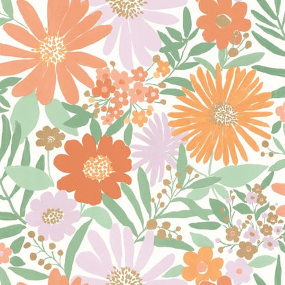 Marguerite Floral Wallpaper