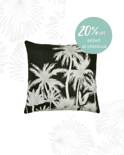 Wild Tropics Midnight Cushion Cover 50 x 50cm- 20% OFF at checkout!