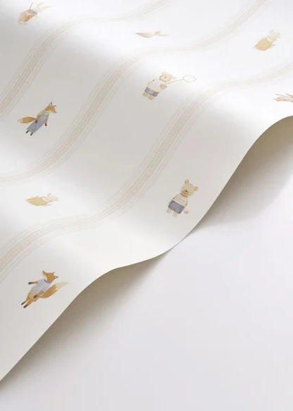 Little Friends with Stripes Wallpaper