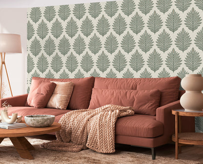 Palm Damask Wallpaper
