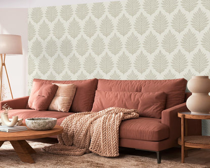 Palm Damask Wallpaper