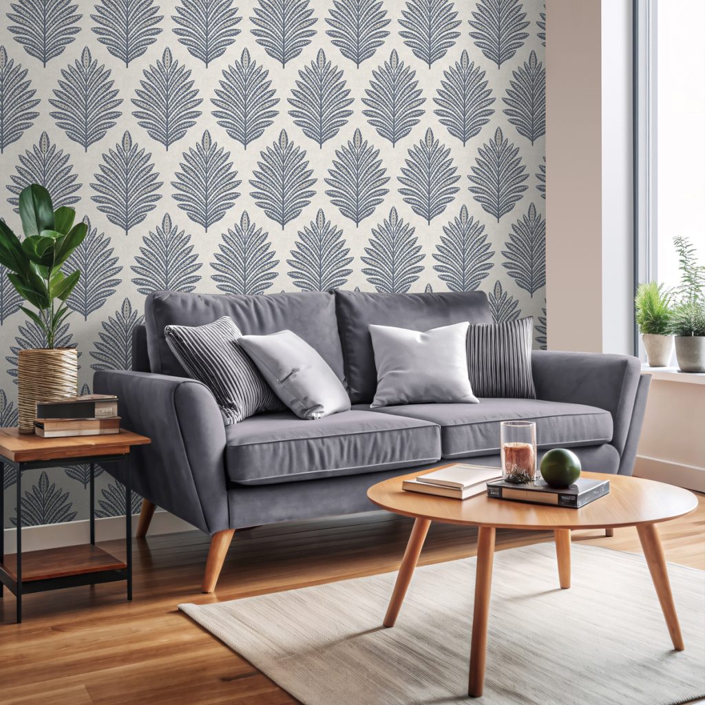 Palm Damask Wallpaper