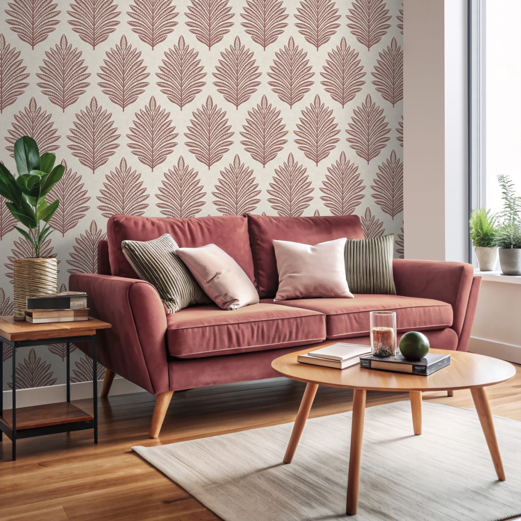 Palm Damask Wallpaper