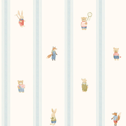 Little Friends with Stripes Wallpaper