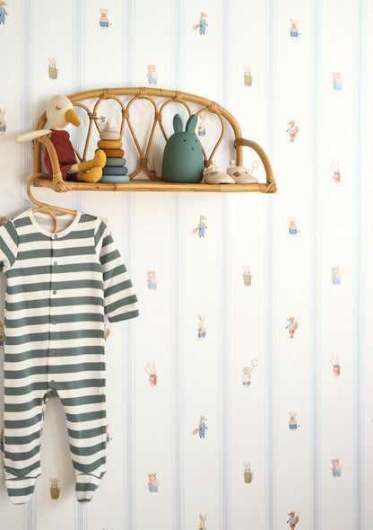 Little Friends with Stripes Wallpaper