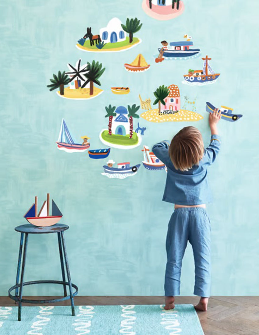 Picturebook Island Hopping Wall Decals